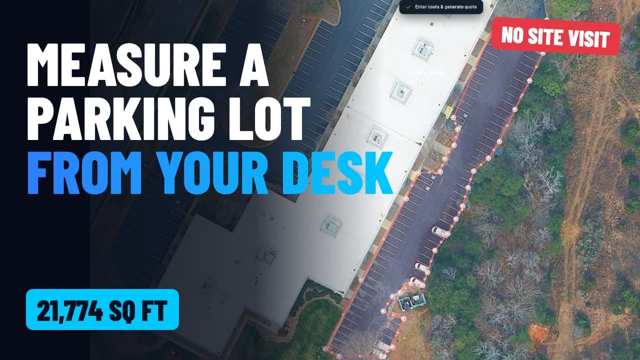 How to Measure a Parking Lot for Sealcoating Without Going On Site (Satellite Method)