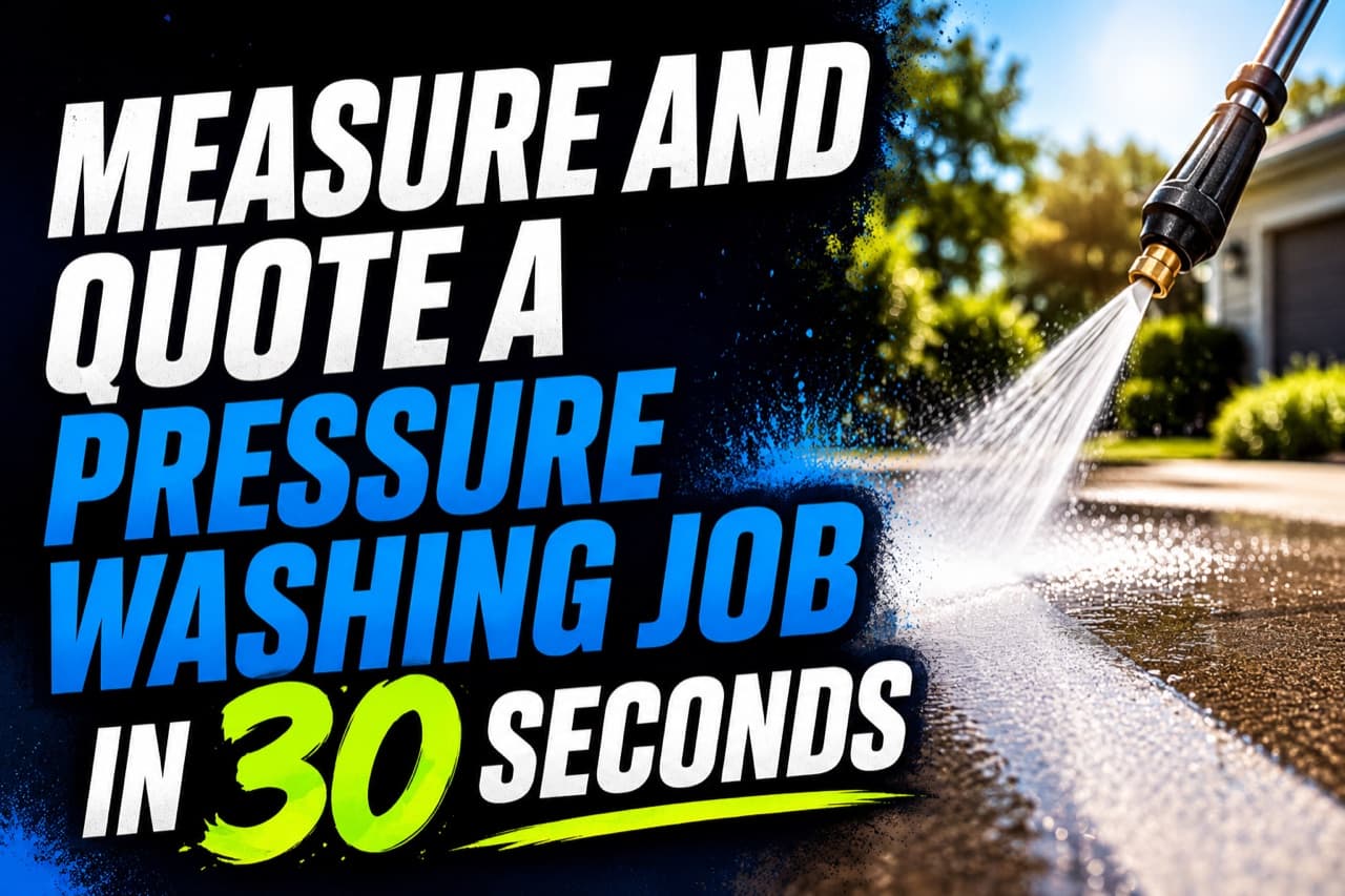 Measure and quote a pressure washing job in 30 seconds